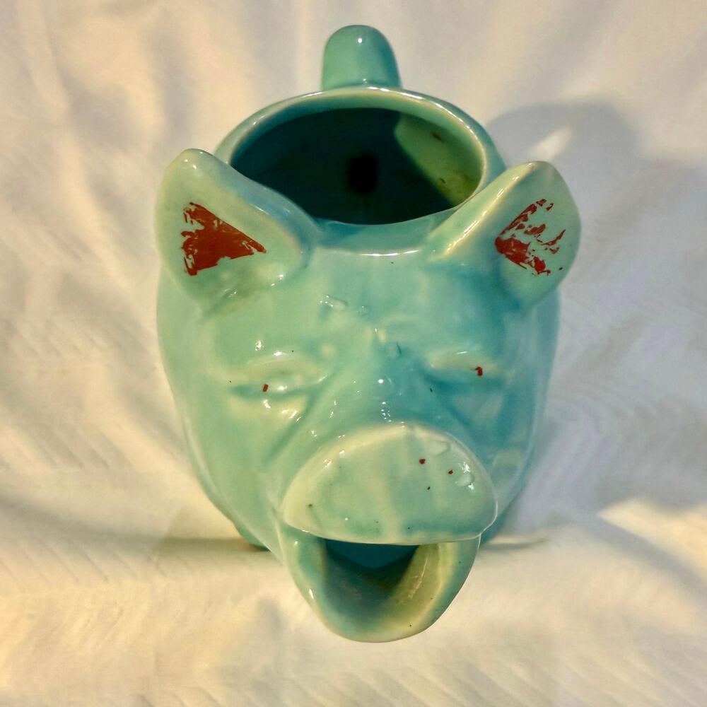 Vintage ceramic pig pitcher 1950s - Picture 4 of 14